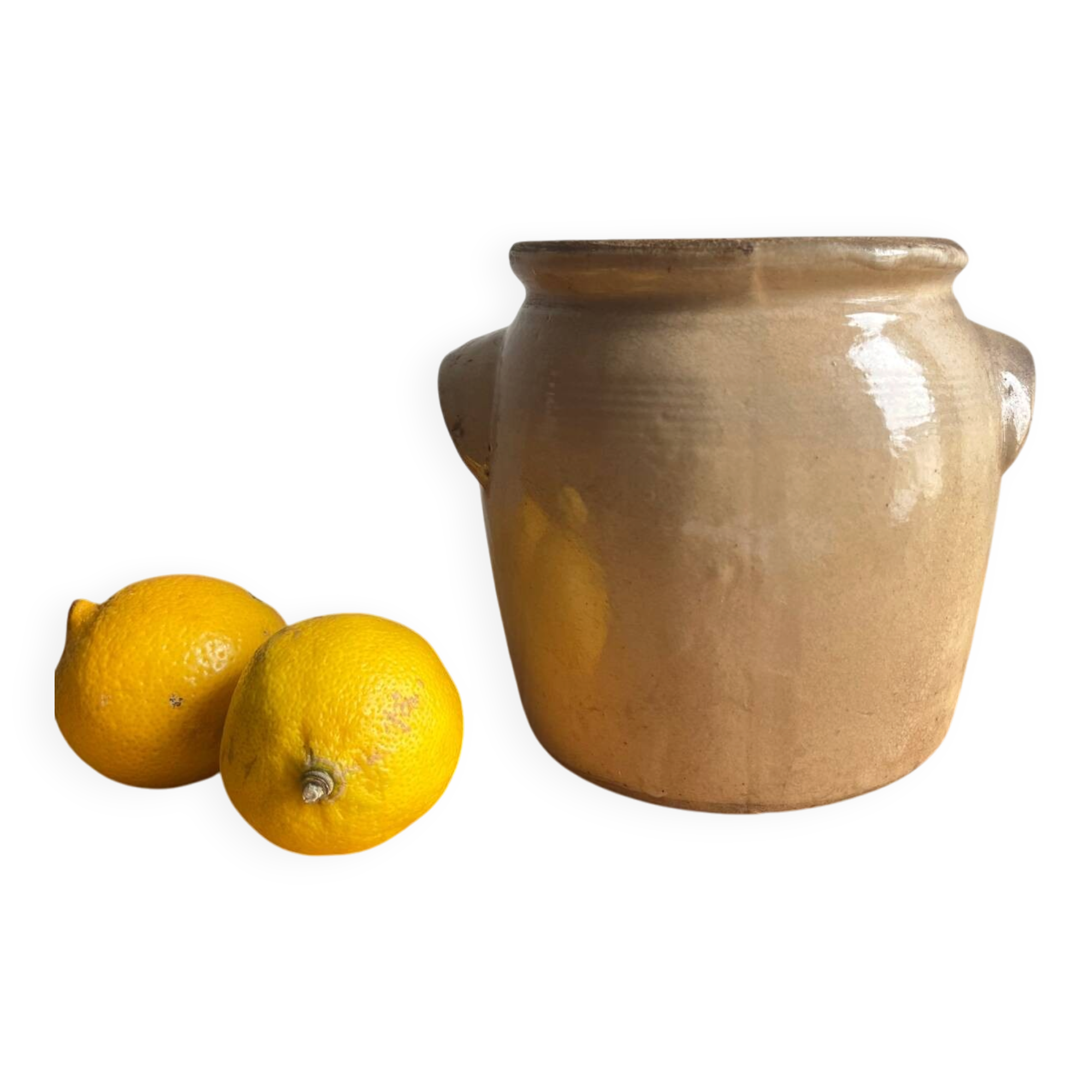 Old stoneware pot / storage jar / jam jar