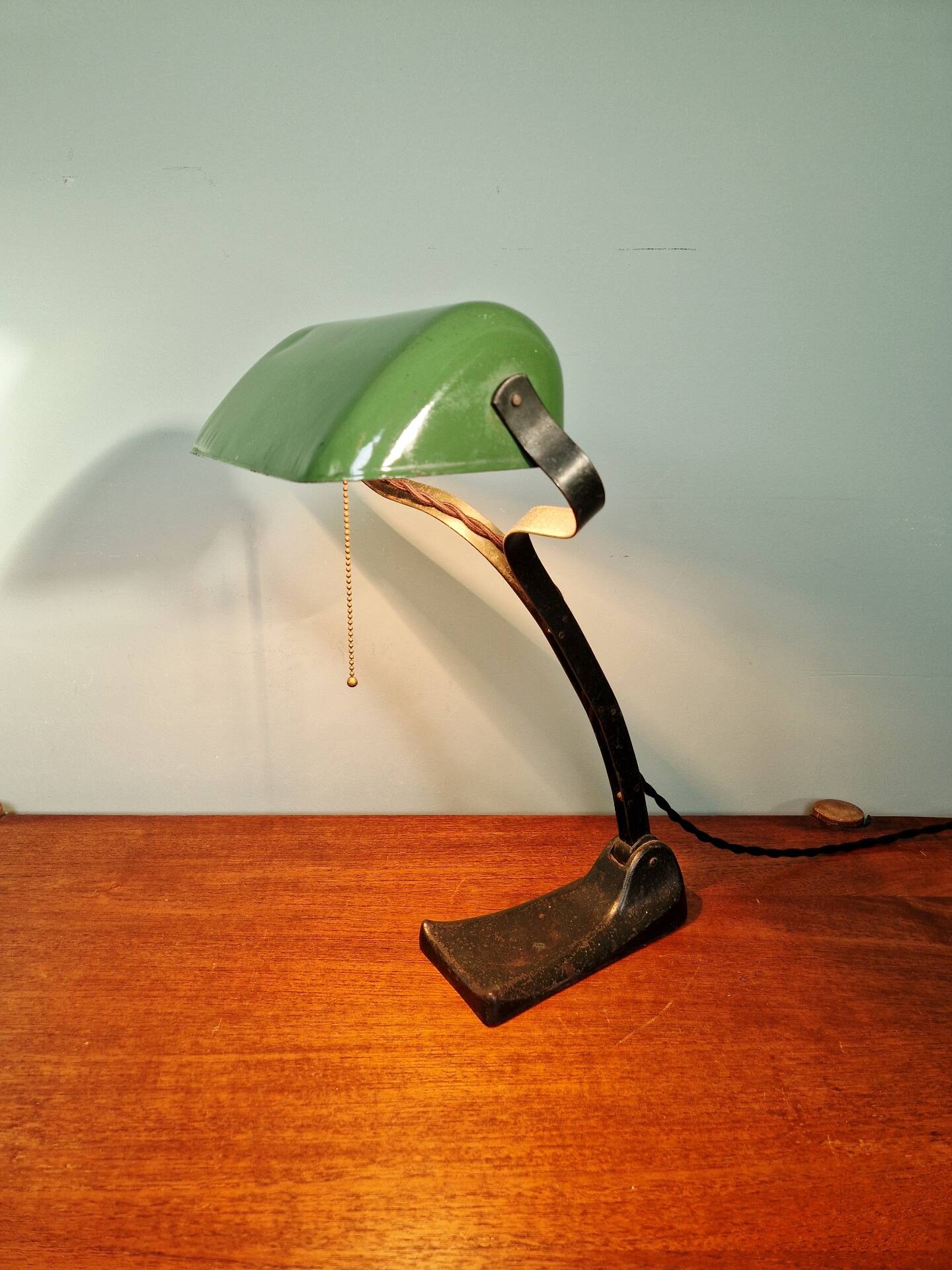 Bauhaus style banker’s lamp, Schaco (Germany), 1920-30