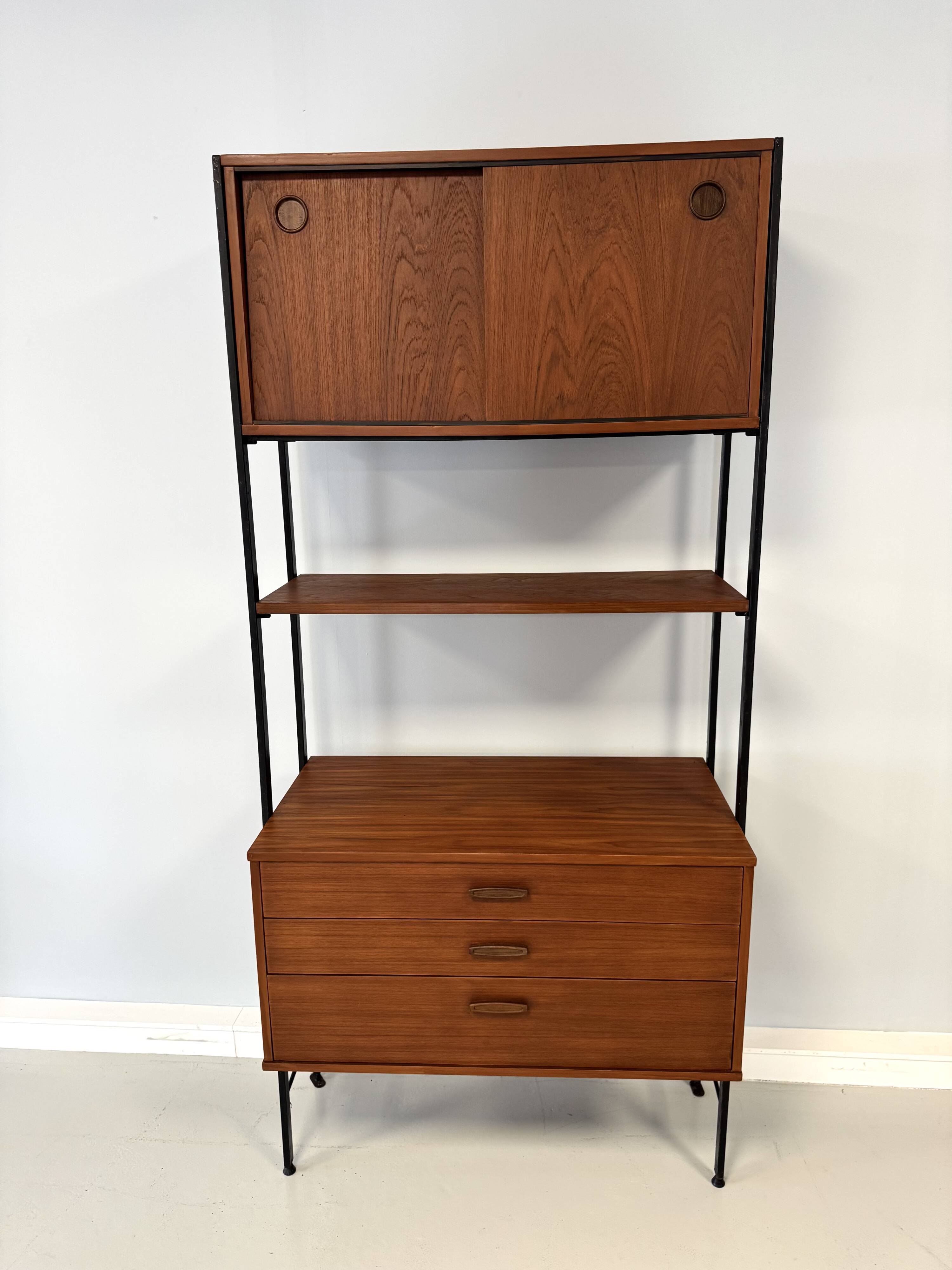 Bibliothèque, meuble de rangement par Avalon, années 1960