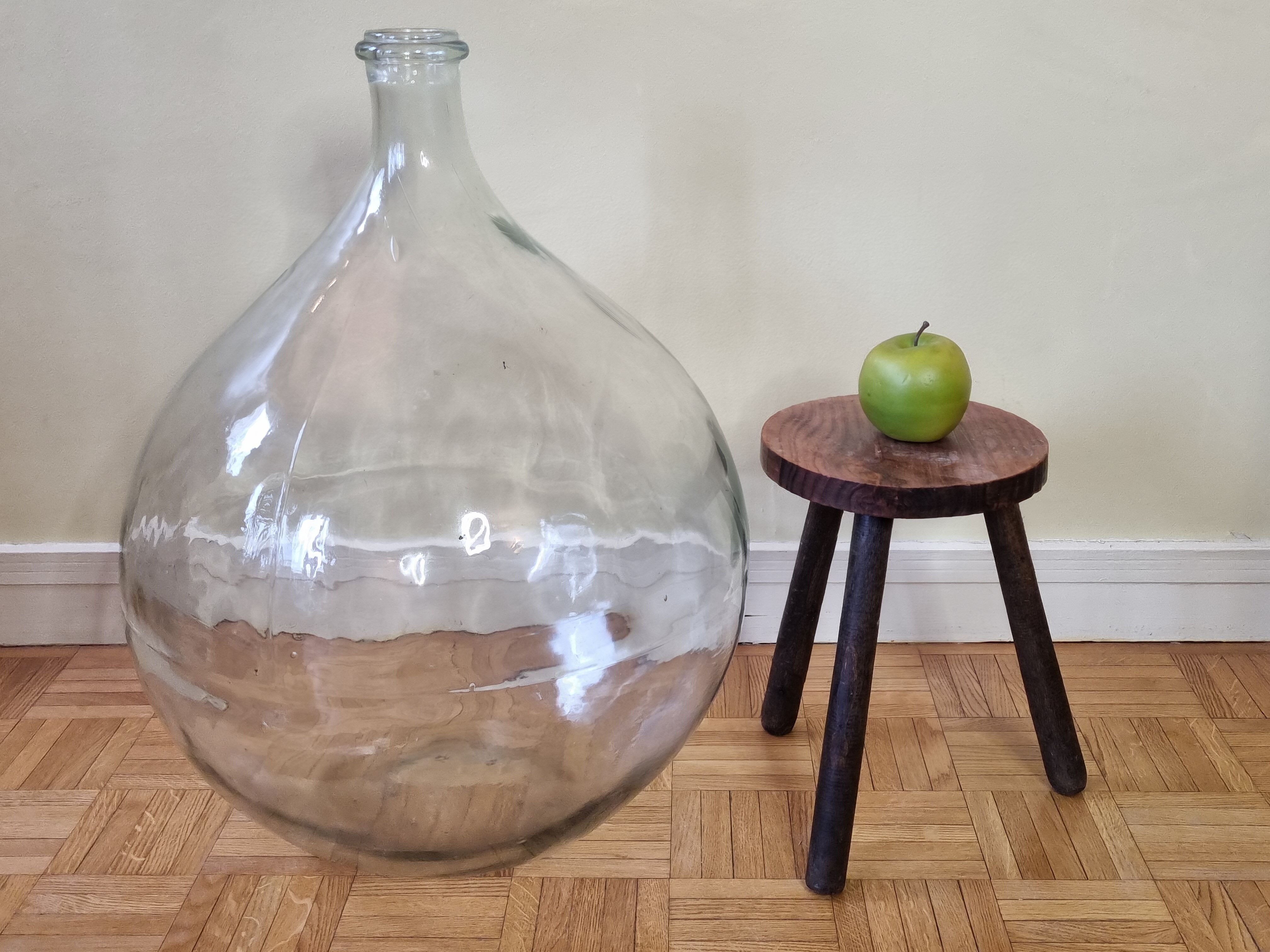 Demijohn blown glass, 60 liters