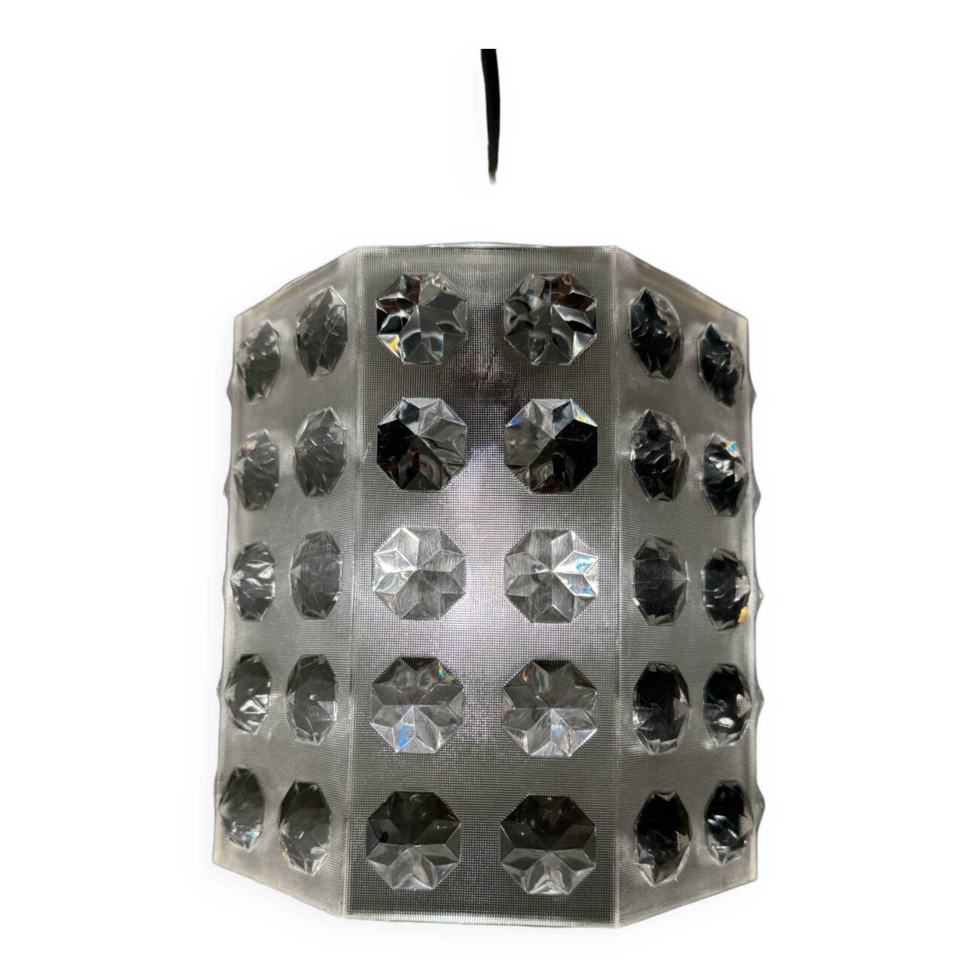 Translucent acrylic chandelier Space Age design 70s