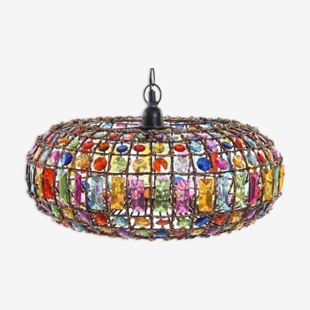 Colorful oriental ceramic chandelier