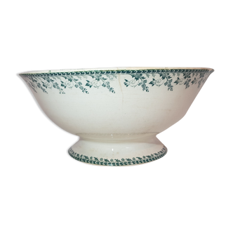 Large bowl in opaque porcelain of Gien model Montigny, iron earth.
