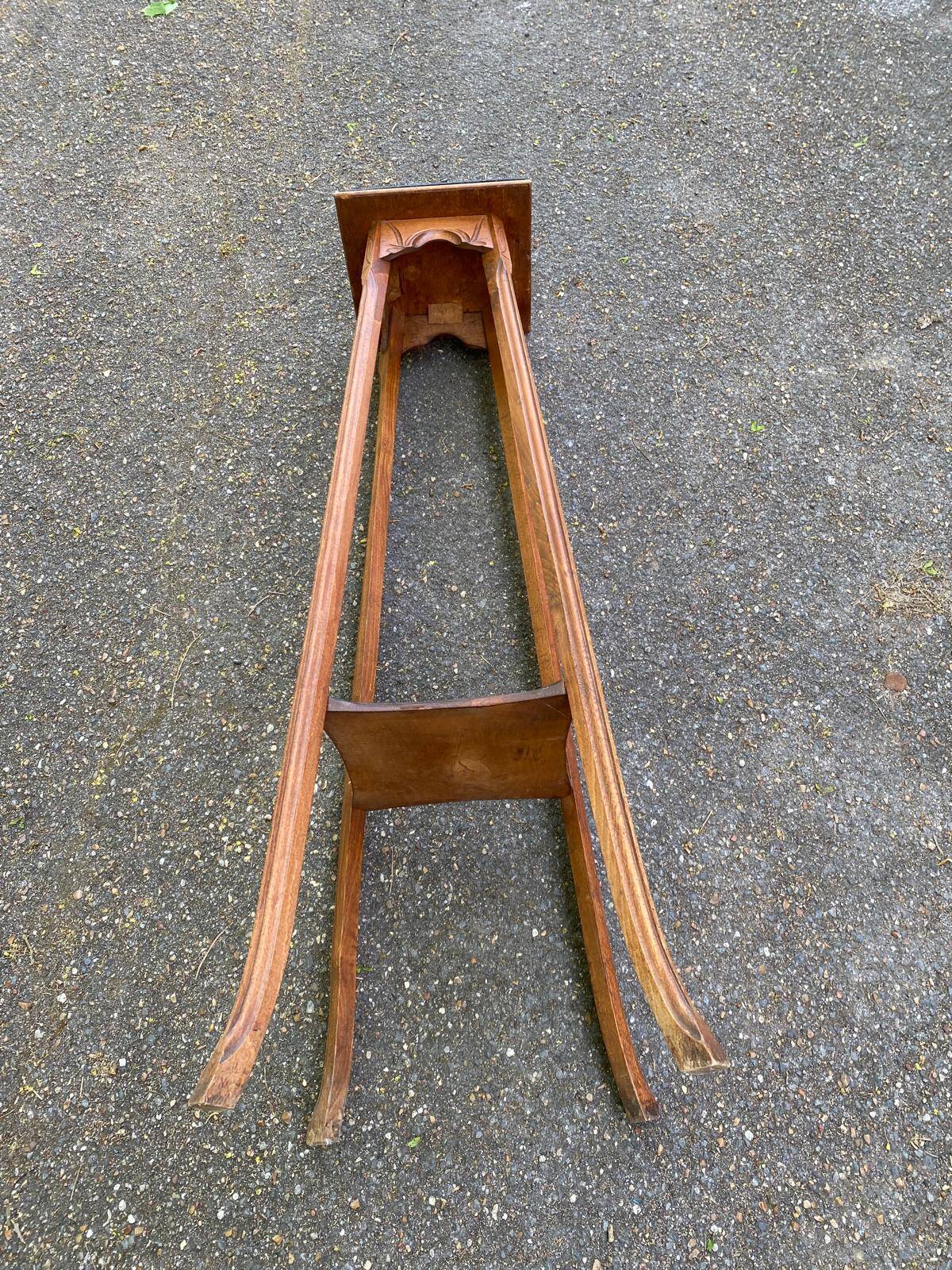 Art Nouveau vintage side table in solid wood