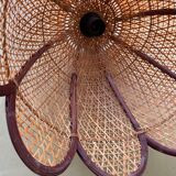 Vintage rattan flower hanging