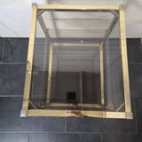 Brass and smoked glass side table from the 70s