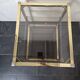 Brass and smoked glass side table from the 70s