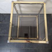 Brass and smoked glass side table from the 70s