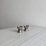 Pair of shaped metal egg cups
