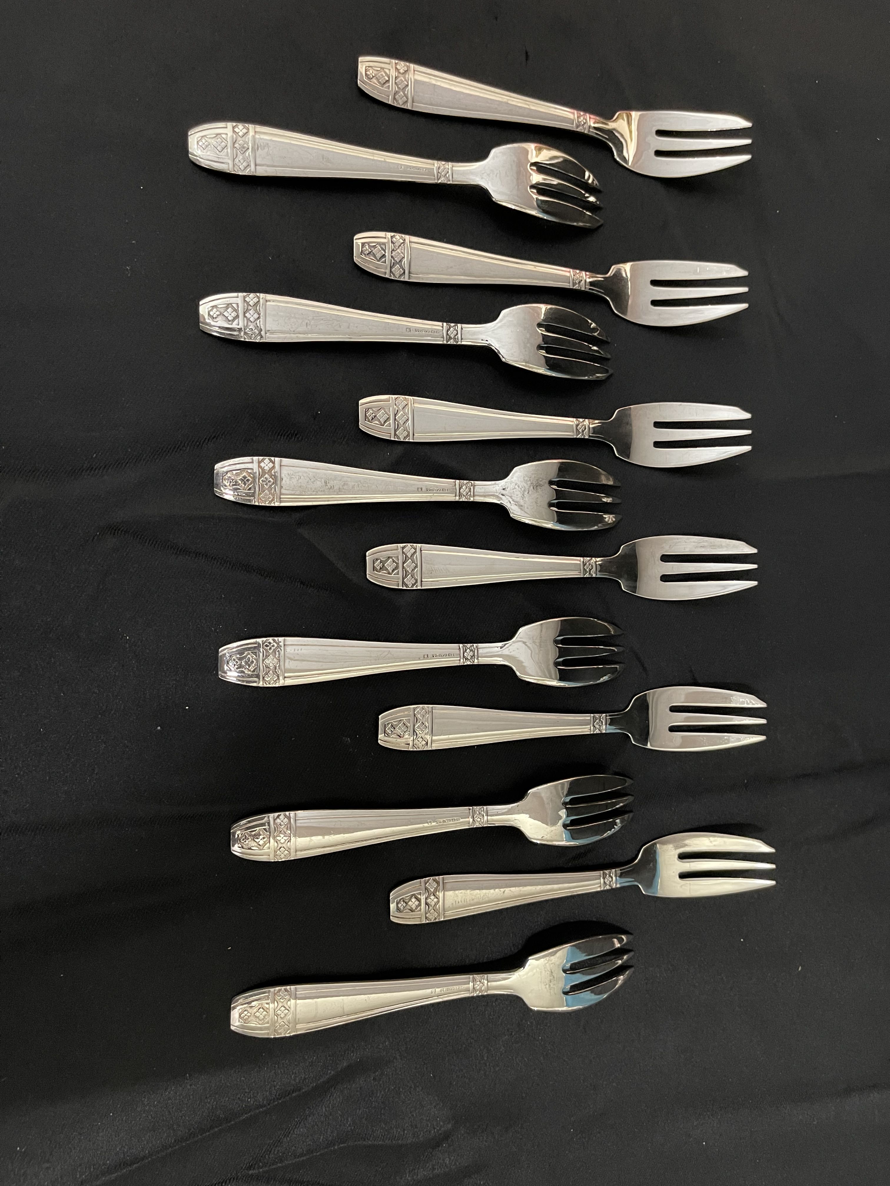 Cutlery 143 pieces Grand Prix de Monaco art deco with silversmith