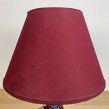 Lampe céramique crispée rouge Vallauris