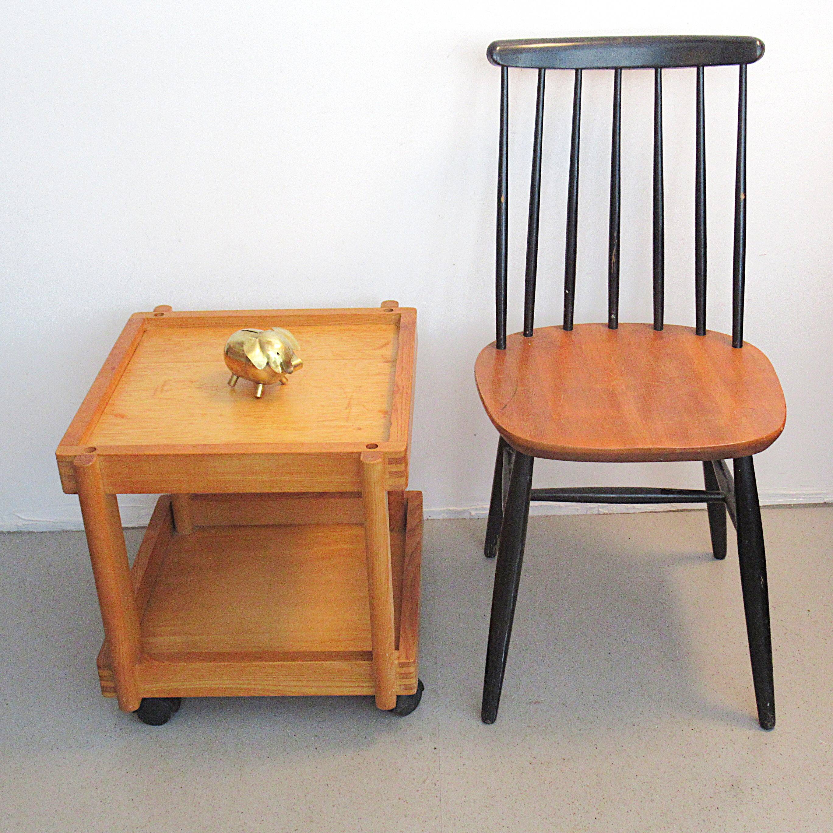 Table d'appoint cubique scandinave circa 1970