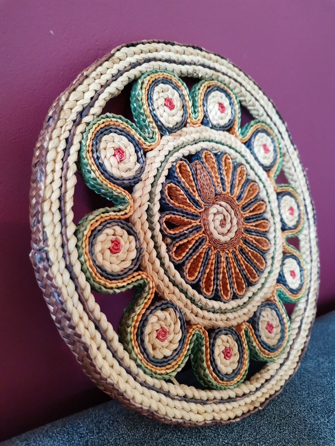 Vintage wicker trivets