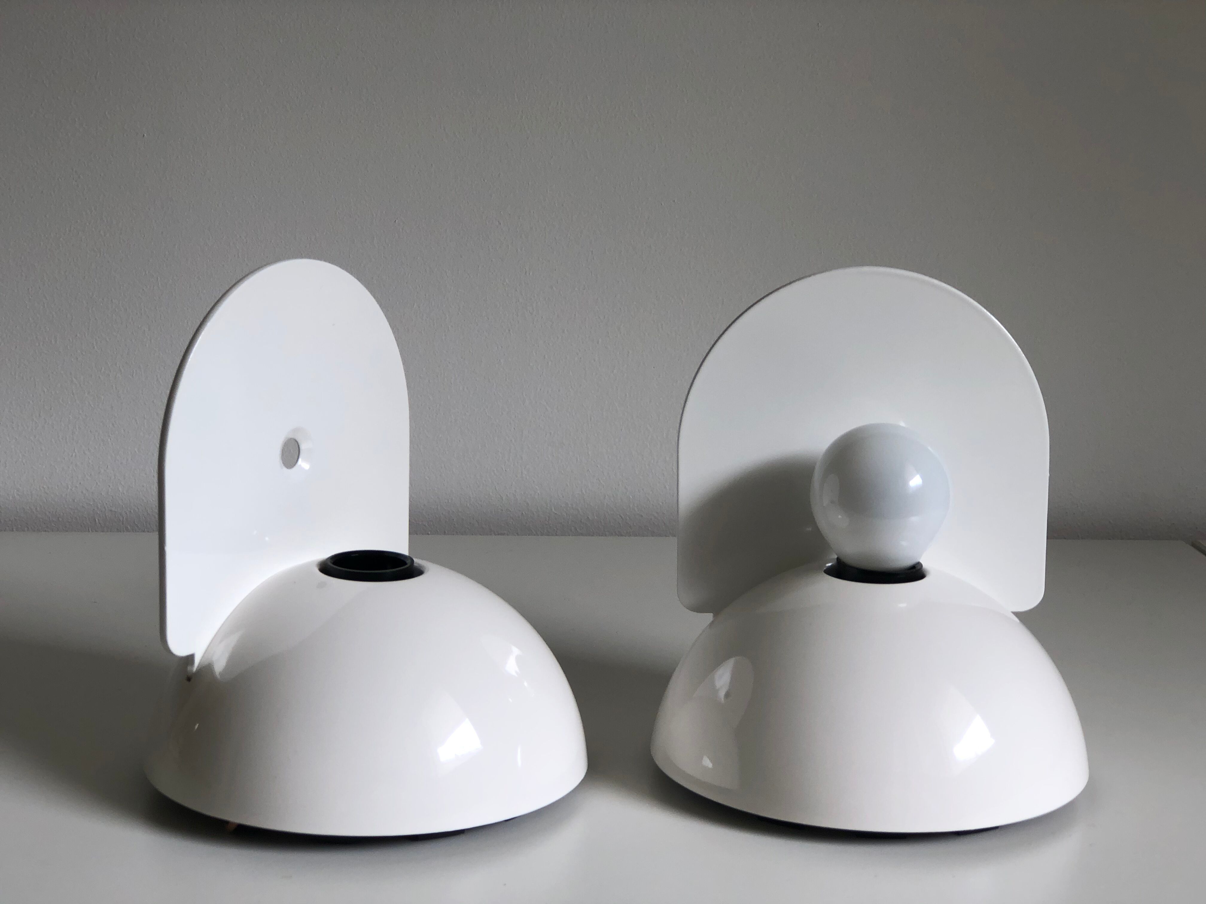 White Buco applior by Claudio Dini edited by Artemide, 1974