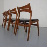 Teak Model 310 Dining Chairs by Erik Buch for Chr. Christensen, Denmark, 1960s, Set of 4