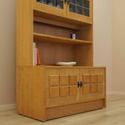 Henning Kjærnulf Oak Bookcase with Glass Doors, Danish 1960s