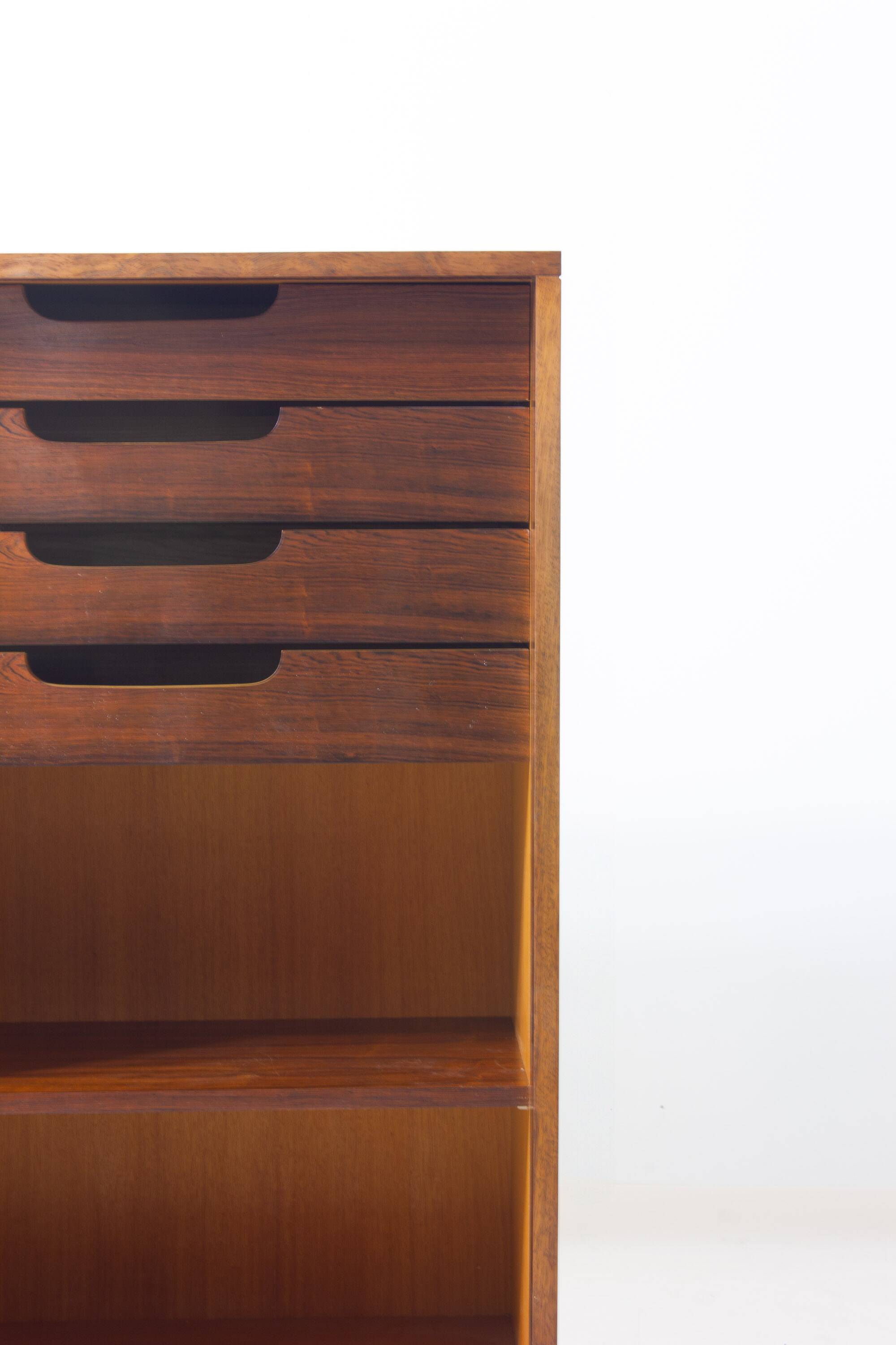 Minimalist storage cabinet in teak by Alfred Hendrickx, 1960