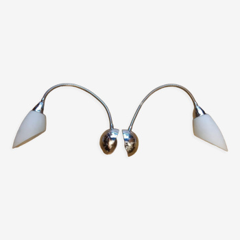 Opaline swivel wall lamps