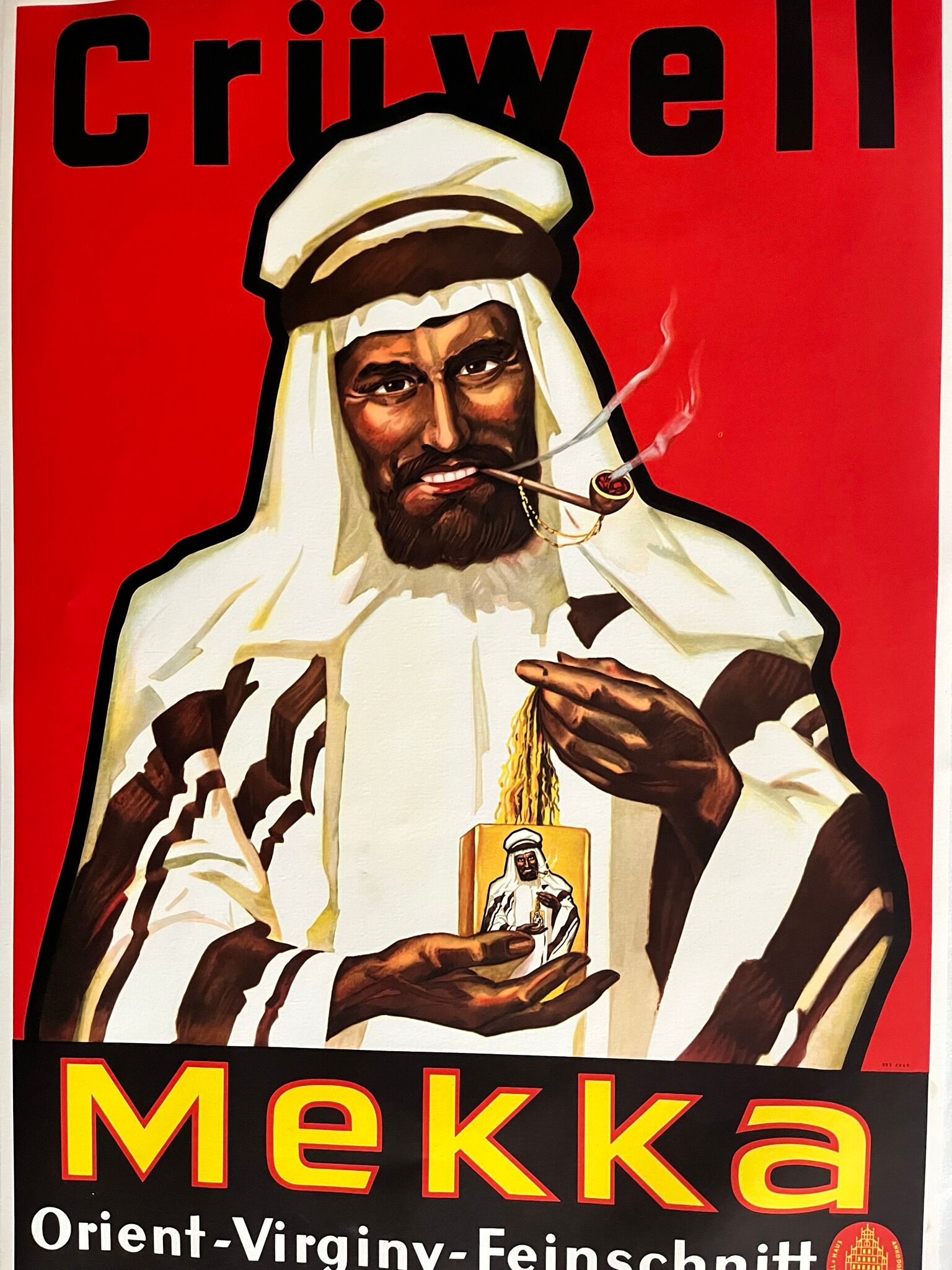 Vintage advertising poster canvas Mekka Crüwell XXth