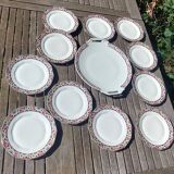 Dessert service from the EG France earthenware factory Art Deco period 20s/30s in porcelain