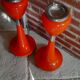 2 ashtrays 70' tulip vintage orange 50 cm