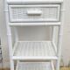 Rattan and cane shelf, 1970s-80s