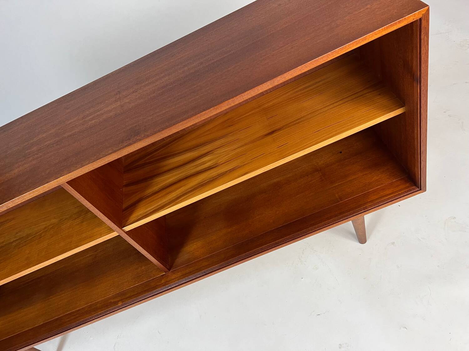 Vintage teak sideboard lowboard shelf bookcase 60s