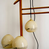 Yellow opaline hand lamp