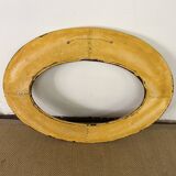Large format golden oval frame