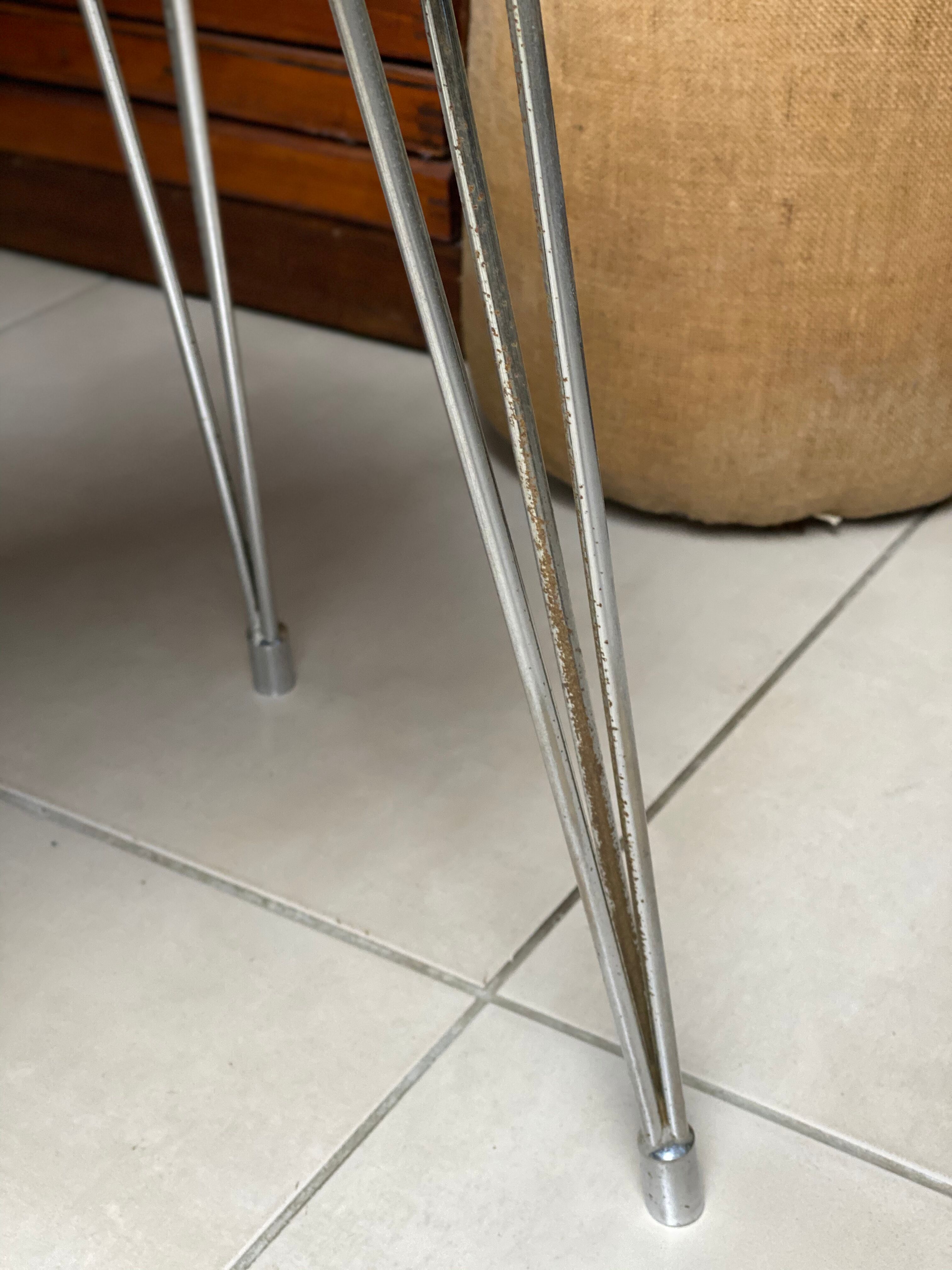 Pair of eiffel foot formica chairs