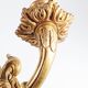 Set of 2 old candlestick sconces in bronze