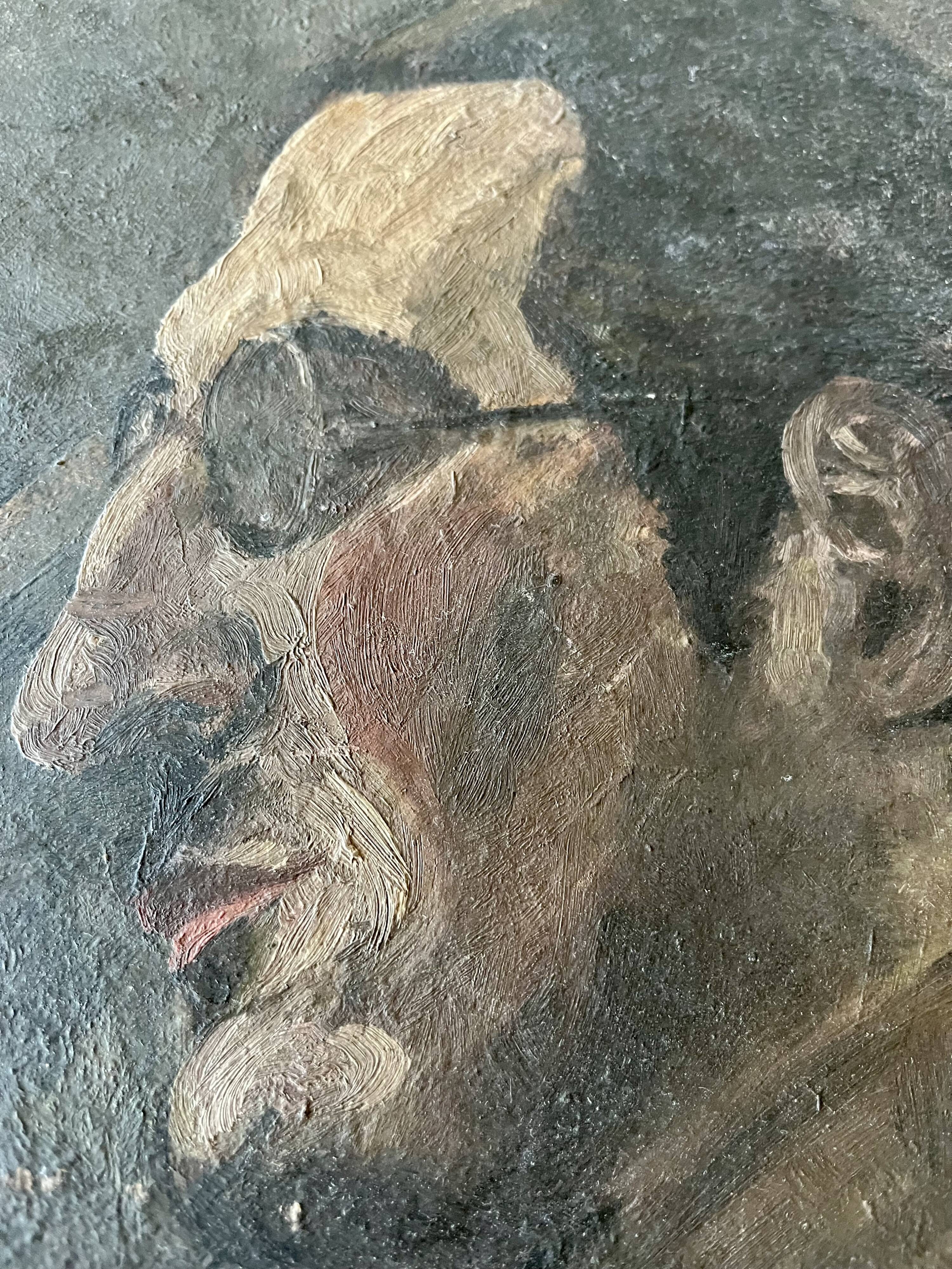 Old portrait of a man – painting on panel