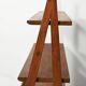 Small 1950s Scandinavian bookcase with magazine rack