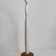 Biomorphic-inspired sculpture, on an industrial wooden base, 28 cm