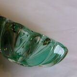 Cendrier en cristal vert Pierre D’avesn, Art déco