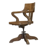 English American office armchair circa 1900 in oak