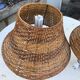 Pair of rattan bedside lampshade
