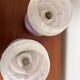Vintage ceramic and glass bedside lamp pair