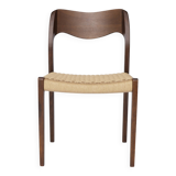 1 de 4 Chaise vintage Niels Otto Møller, Modèle 71, Chêne foncé, Corde danoise