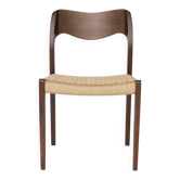 1 de 4 Chaise vintage Niels Otto Møller, Modèle 71, Chêne foncé, Corde danoise