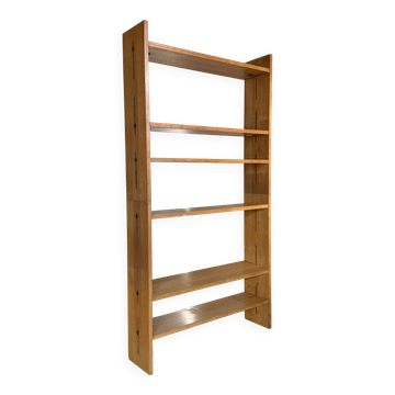 Vintage freestanding bookshelf in solid oak