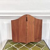 Porte courrier lettres en bois décor de roses