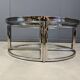 Vintage chromed coffee table set, 1970s