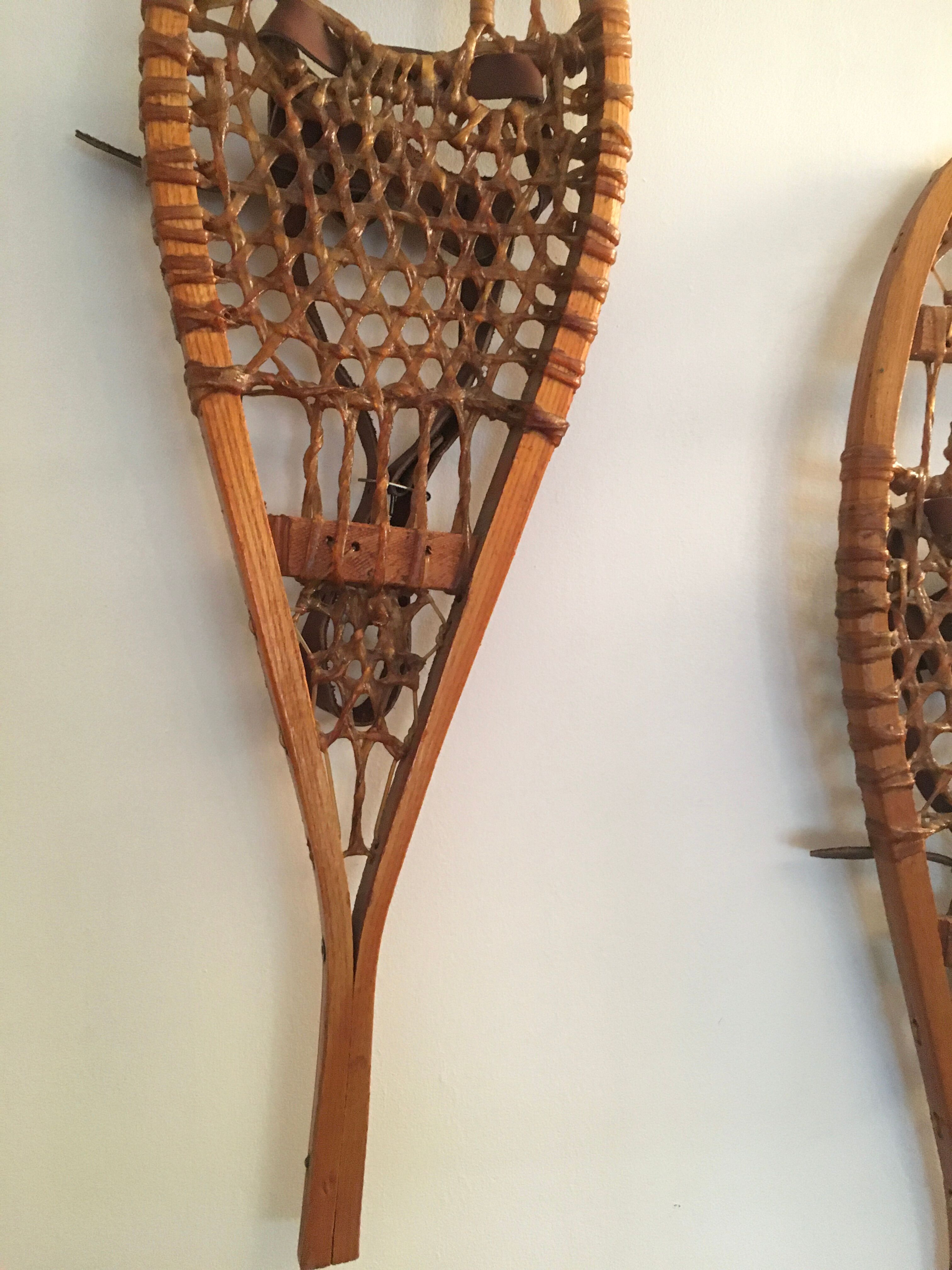 old Canadian snowshoes