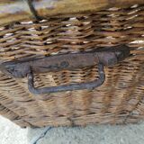 Large wicker rattan trunk 1900