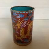 Cloisonne enamel pencil pot