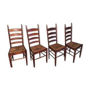 4 chaises 1960 bois et
