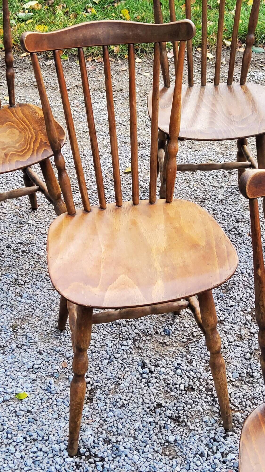 Set de 6 chaises de bistrot Baumann vintage des années 60