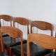 Lot de 8 chaises scandinaves palissandre skaï