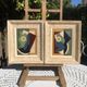 Paire de peintures cubistes